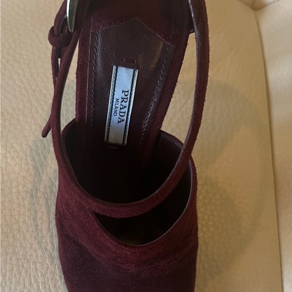 Prada sandal, in plum suede, size 38 - Picture 5 of 6